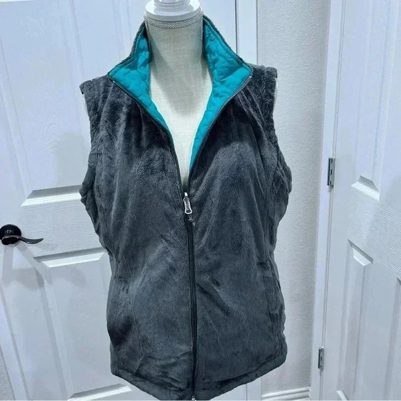 Free Country quilted reversible sleeveless vest puffer size L Green Gorpcore - Picture 3 of 13